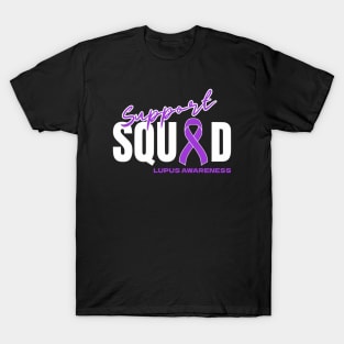 Lupus Awareness Purple Ribbon Support Squad T-Shirt
